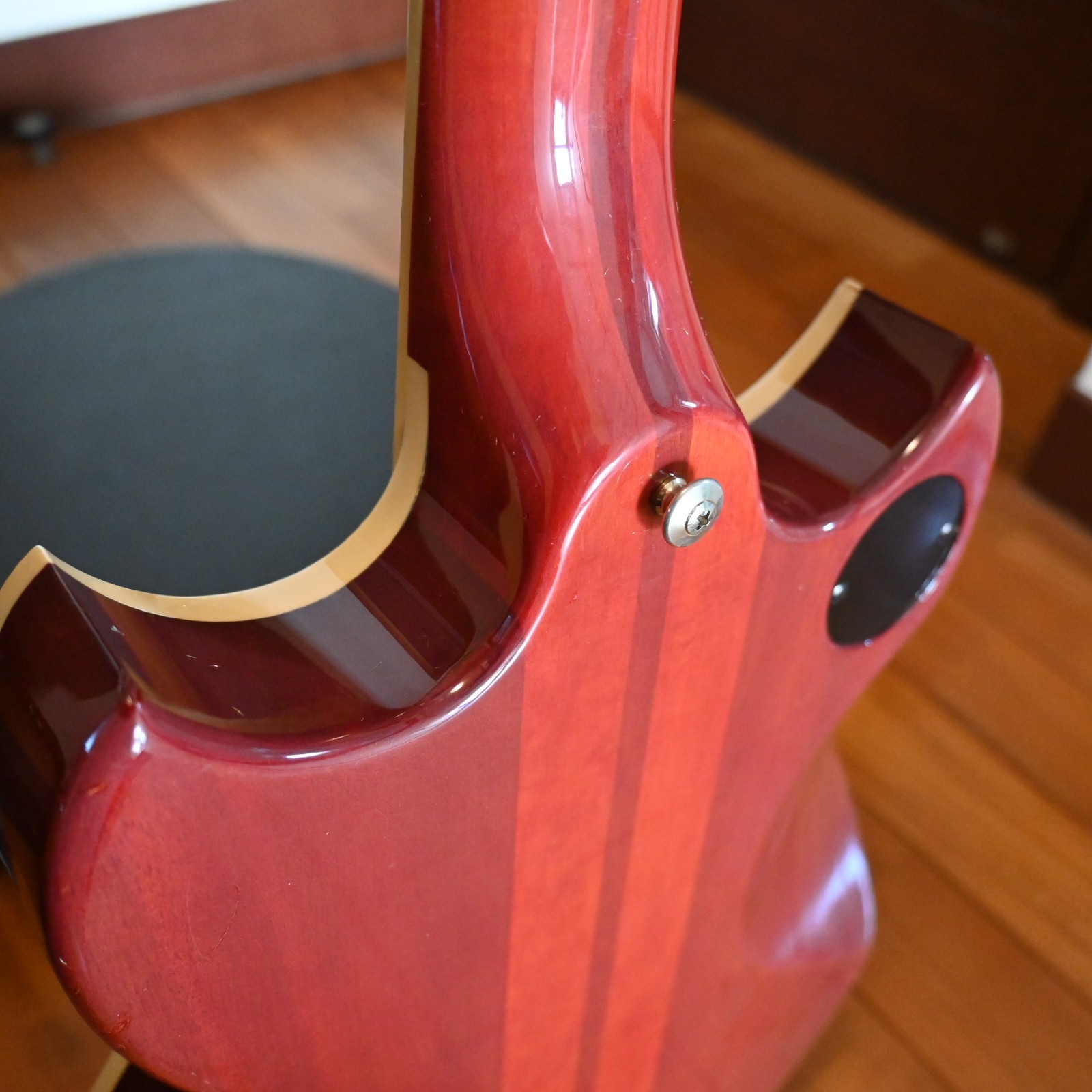 1982 Vintage YAMAHA SG1500 Persimmon Red + Genuine Yamaha Soft Case (G292)