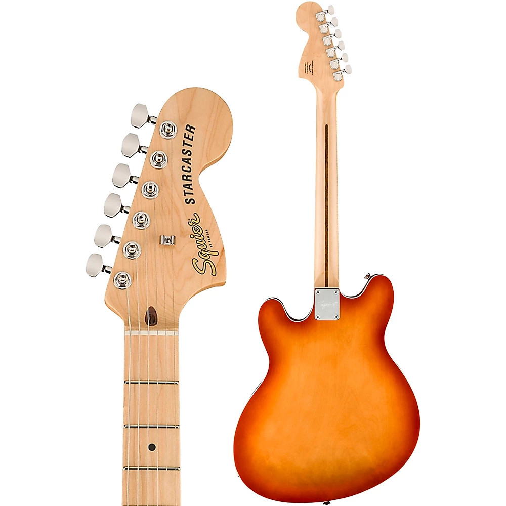 Squier Affinity Starcaster Deluxe Maple Fingerboard Guitar Sienna Sunburst