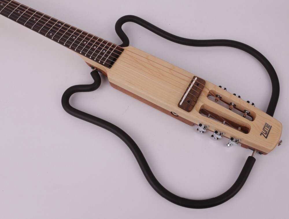 Left Hand Built in effect Headless electric acoustic guitar silent travel