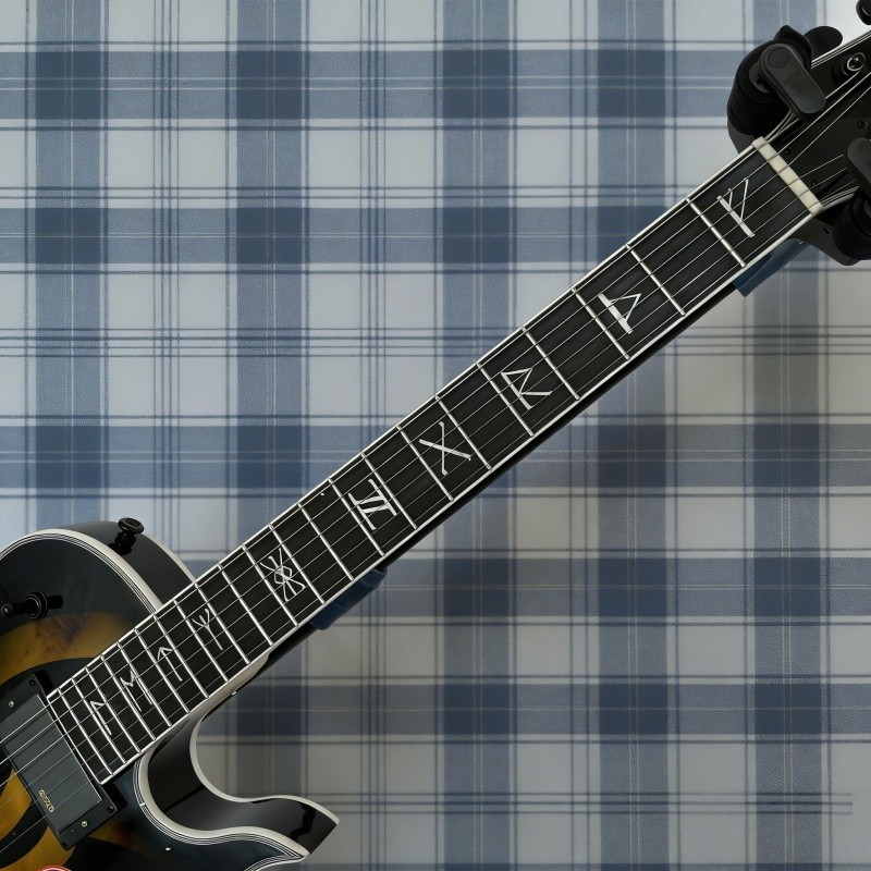 Charcoal Burst Buzzsaw Audio Grail Electric Guitar bone nut rosewood fretboard