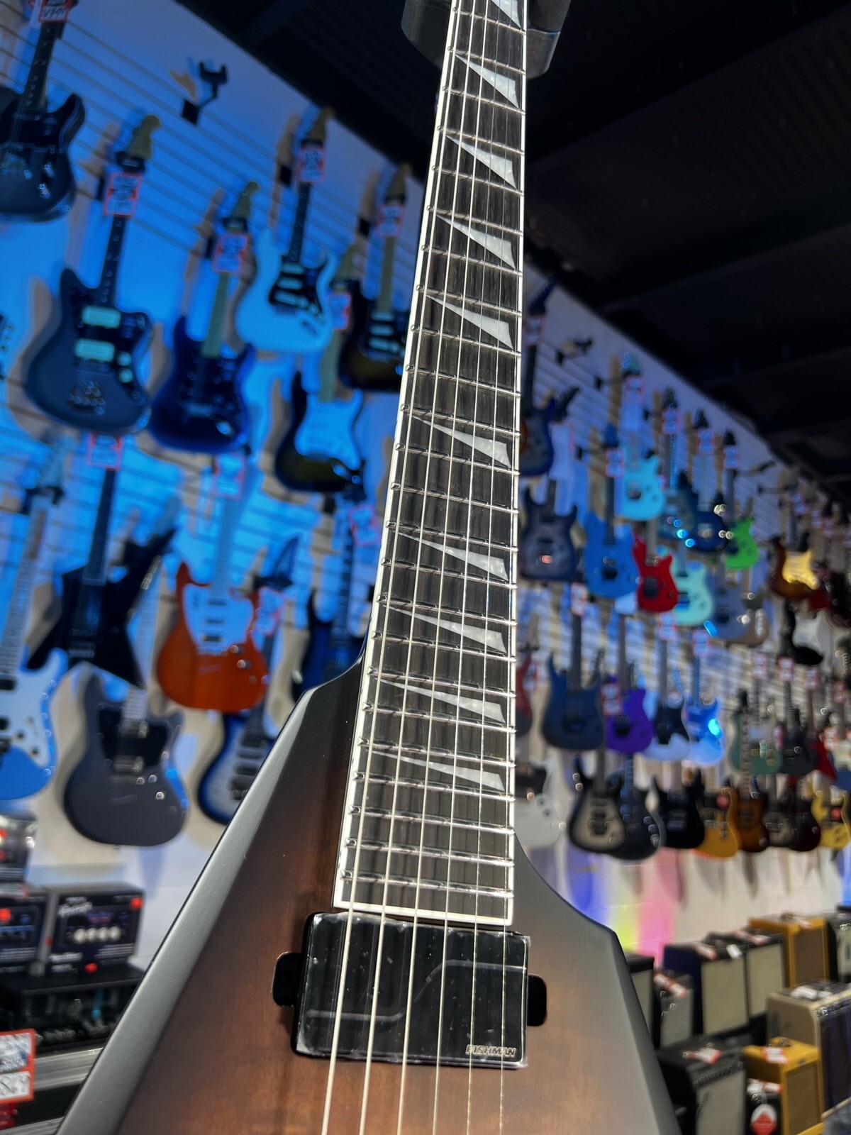 ESP LTD Arrow-1000 Electric Guitar – Dark Brown Sunburst Satin GET PLEK’D! 767