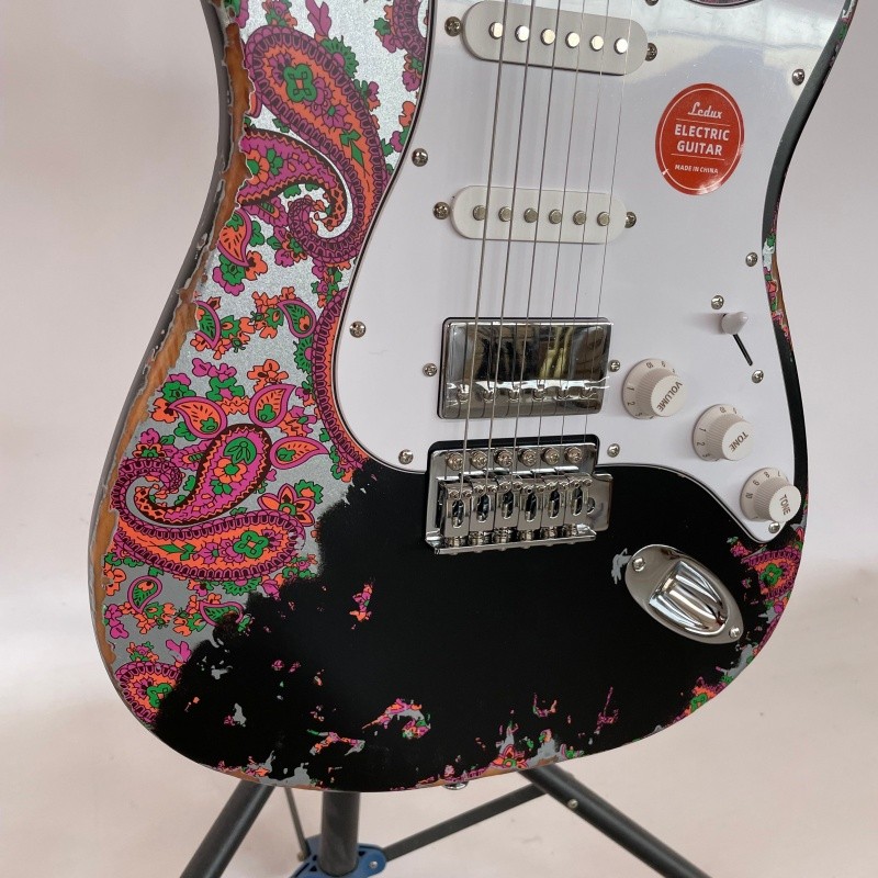 aged electric guitar black Paisley Rounded fret Edge stainless Fret bone nut