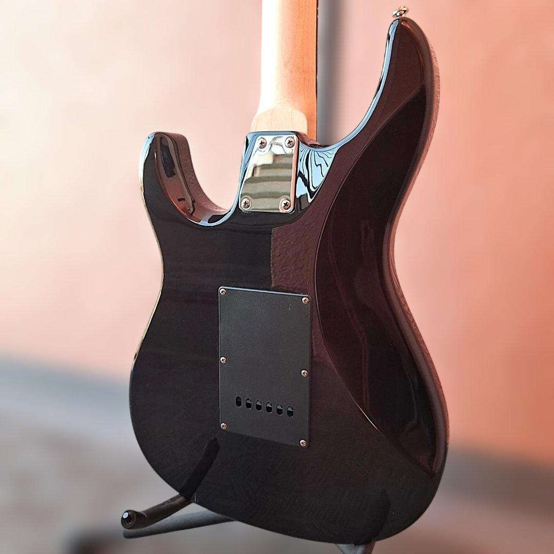 GrassRoots G-SNAPPER-CTM P ESP Flamed Maple Veneer Electric Guitar Black Gray