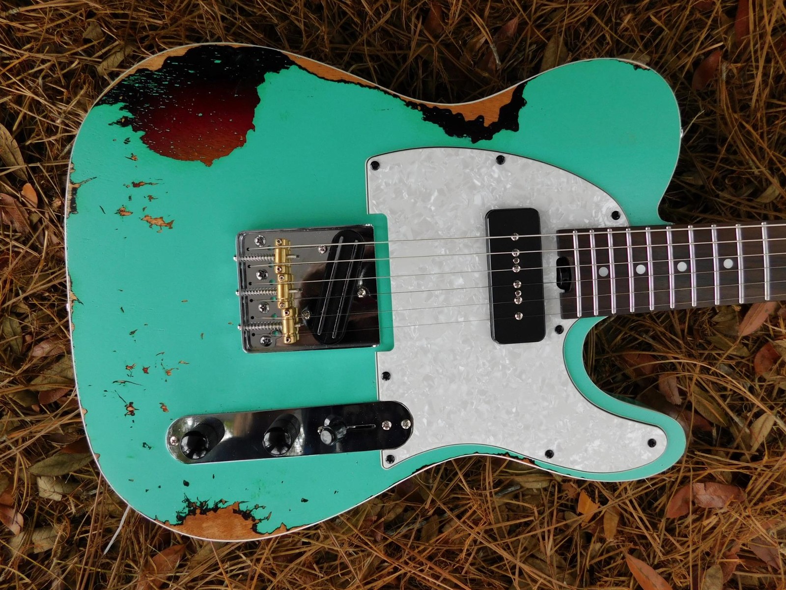 KGD Relic Tele, Rail Humbucker/Epi P90, Coil Splitting,Capacitor, Roasted Neck