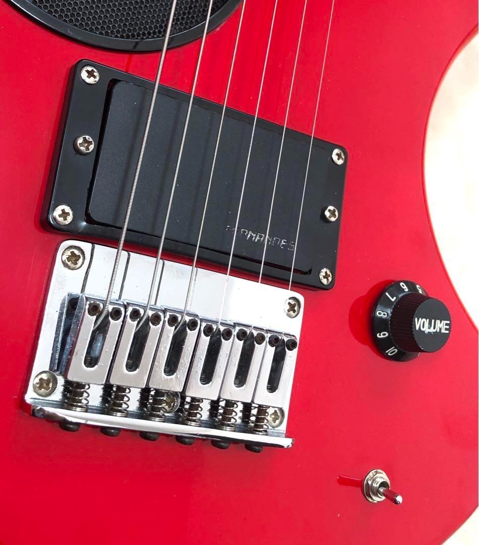 Fernandes ZO-3 Mini Electric Guitar Red Built-in Amp Headphone Jack From Japan
