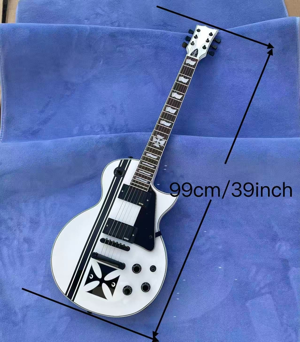 6 String Electric Guitar Active Pickups Bone Nut Glossy Finished Solid Body