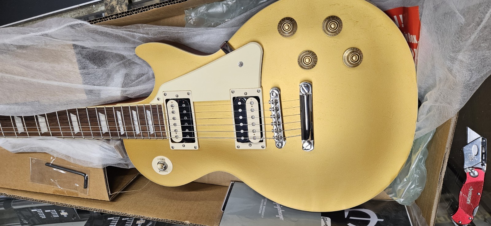 Les Paul Epiphone GOLD TOP Tr Pro IV Limited Edition Electric Guitar OpenBox New