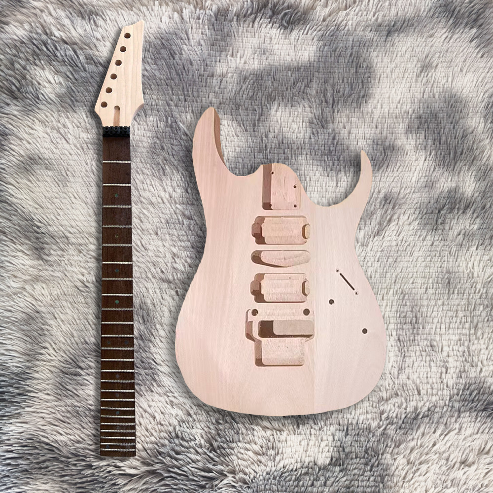 Clearance 6 String DIY Electric Guitar Kit Mahogany Body Rosewood Fretboard