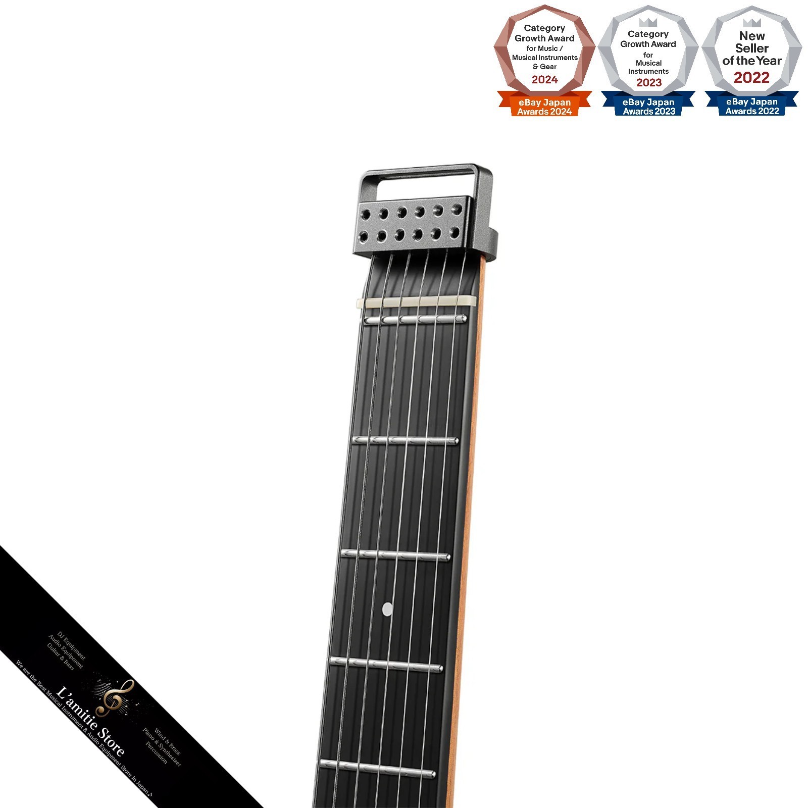 Donner HUSH-X Headless Electric Guitar Travel Compact Lightweight Natural Japan