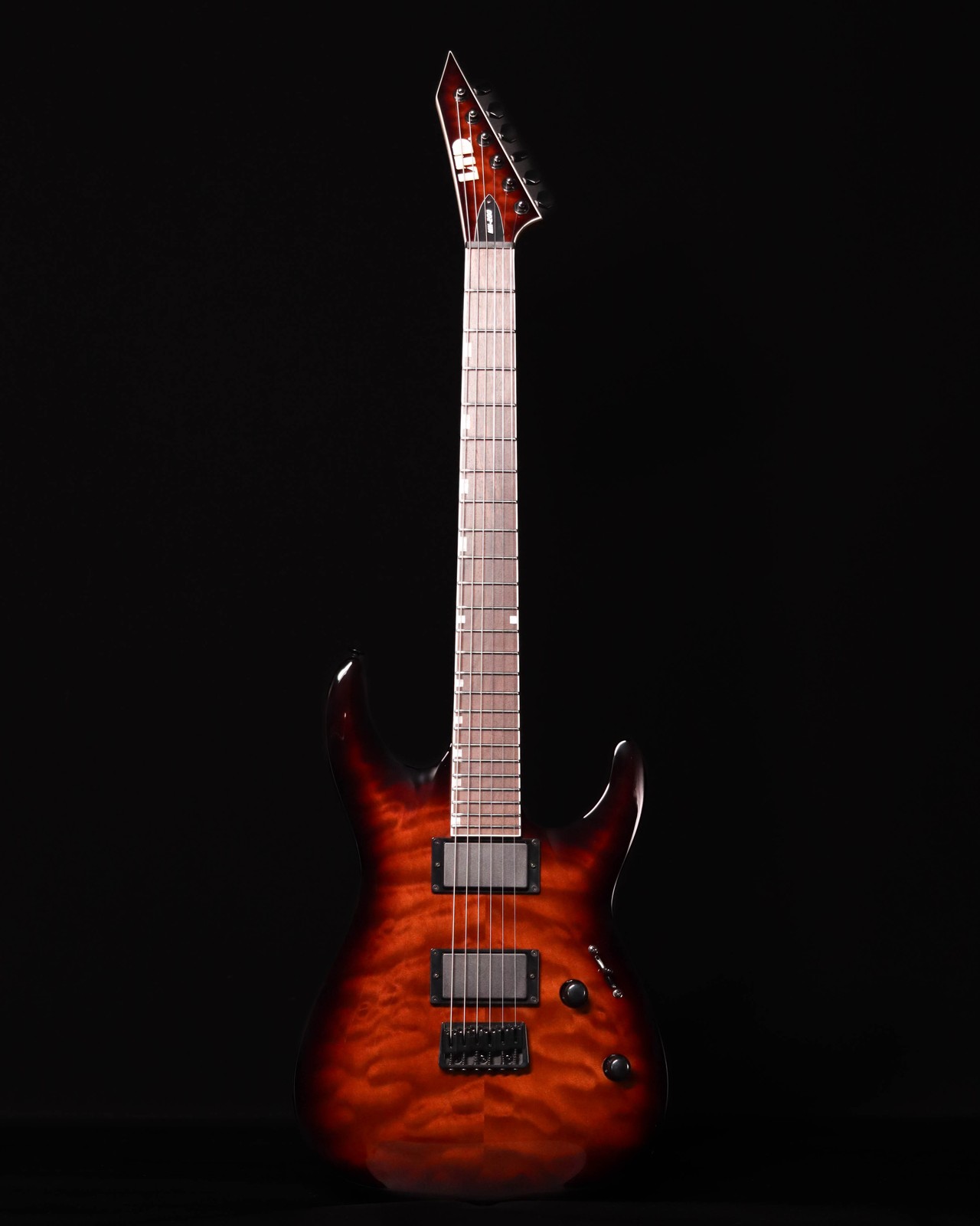 ESP LTD MH-200HTQM, Dark Brown Sunburst