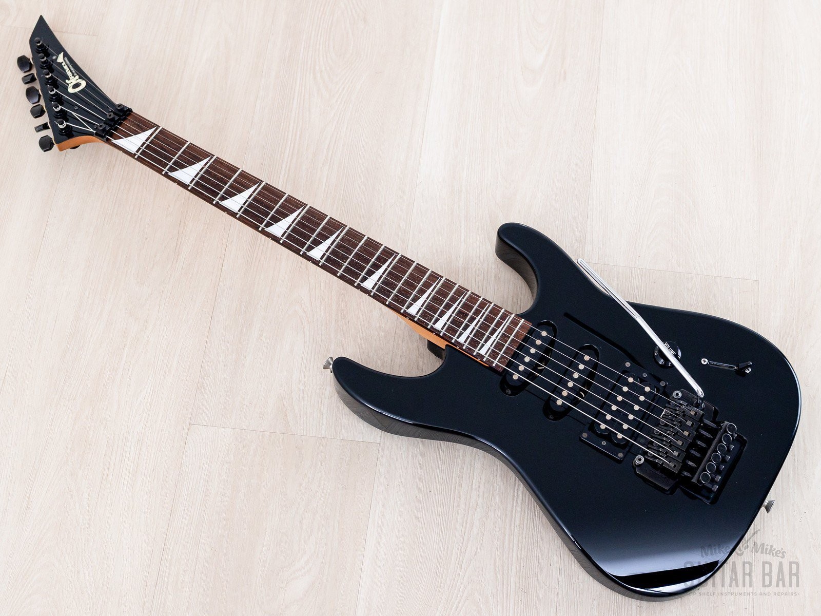 1990s Charvel 610-SL SSH Short Scale Superstrat Black w/ Floyd Rose, Japan