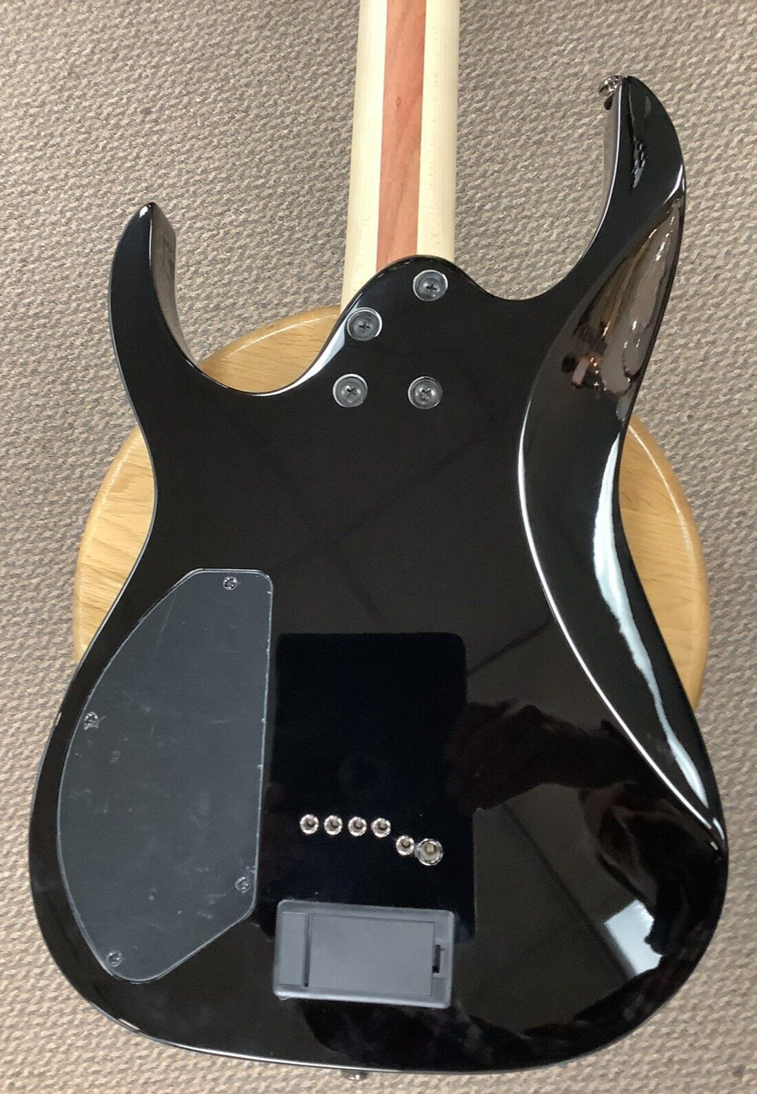 Ibanez RGIB21BK RG Iron Label Electric Baritone Guitar w/ EMG Tuned B-B Black