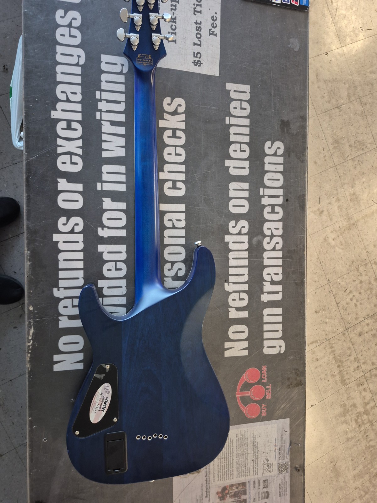 Schecter Diamond Series C-1platinum Satin Transparent Midnight Blue