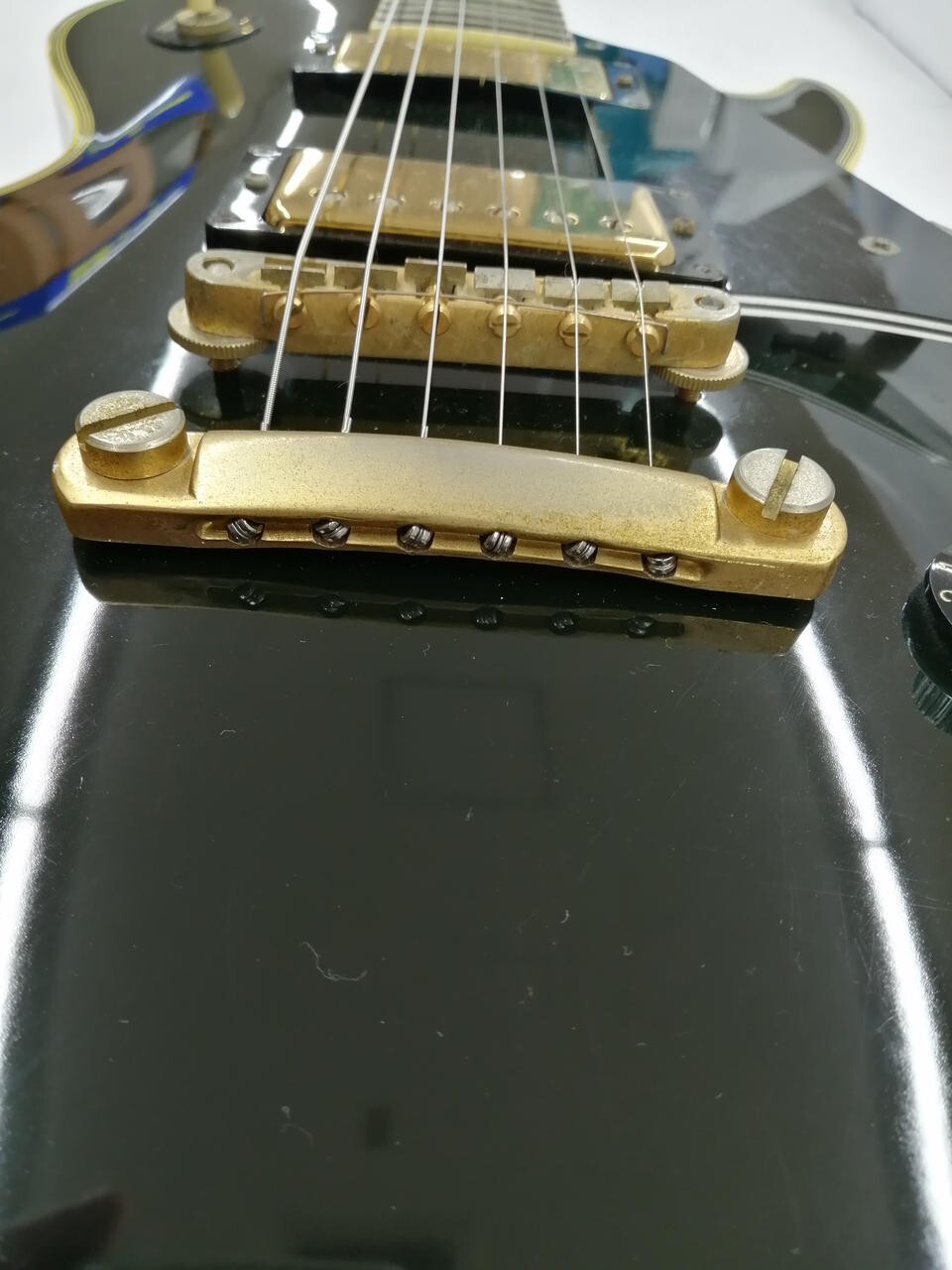 Greco EGW-800 Black Gold Hardware Made in Japan LP Custom Type Electric Guitar