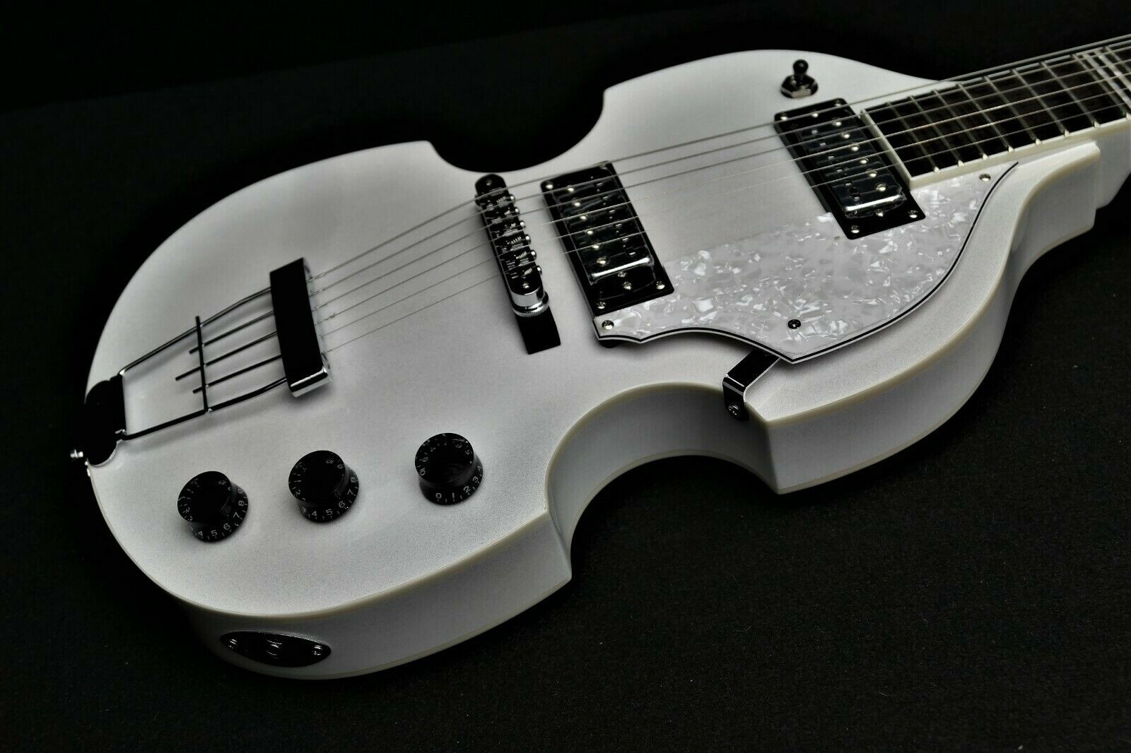 HOFNER HI-459-PE PW PEARL WHITE IGNITION SERIES 6 STRING VIOLIN SHAPE GUITAR 2nd