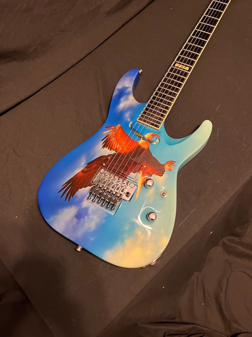 1991 ESP Custom Shop Eagle Graphic Horizon-ESP Catalog Guitar-One of a Kind!