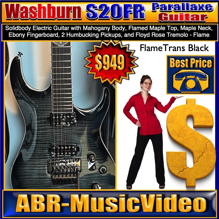 Washburn Parallaxe PXS10 Guitar, Line 6 Spider V20 Amp, Tuner, Pics, Cable