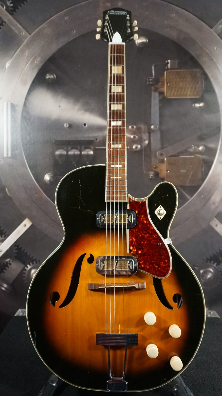 1960s Harmony Meteor H70 Sunburst Hollowbody Vintage Electric Guitar w/ Dearmond