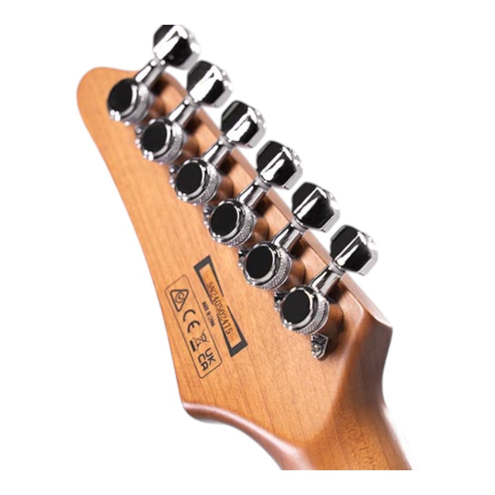 Ibanez AZ22S1F Electric Guitar Roasted Maple Neck Jatoba FB, Transparent Black