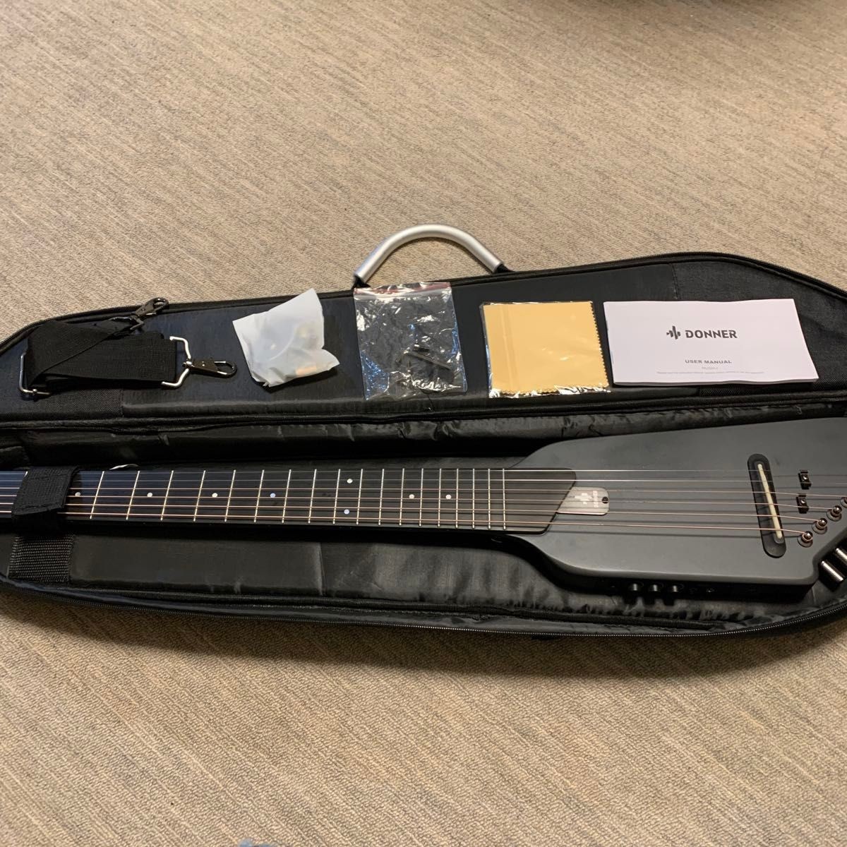 Donner HUSH-I Headless Electric Travel Guitar Silent Guitar