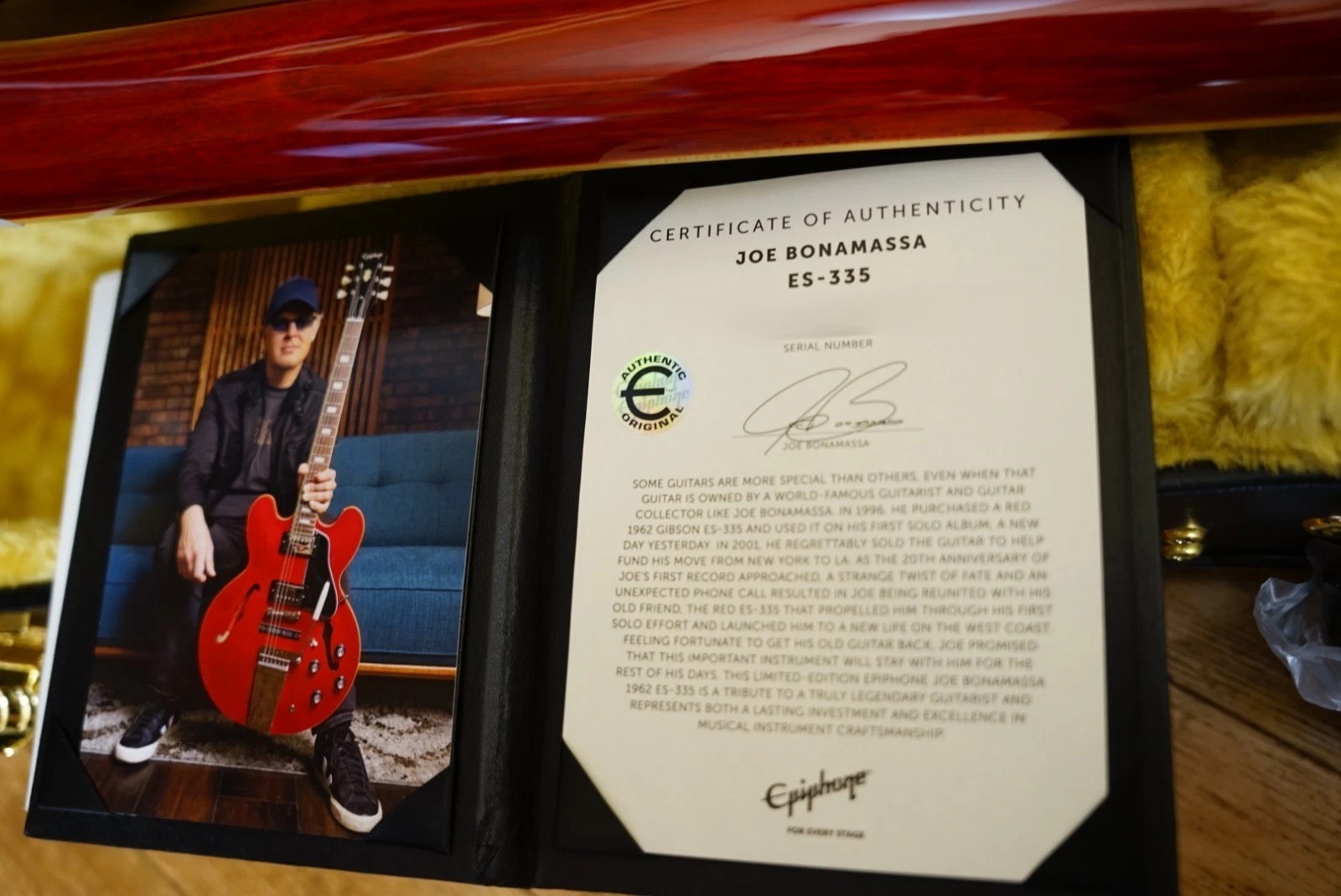 Epiphone Joe Bonamassa 1962 ES-335 Sixties Cherry Brand New