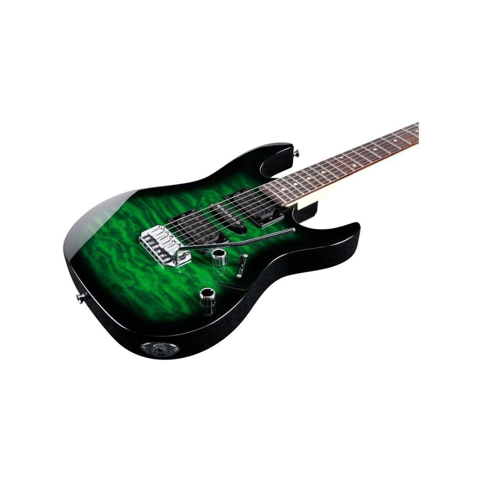 Ibanez 6 String Solid-Body Electric Guitar, Right, Transparent Green Burst (G…