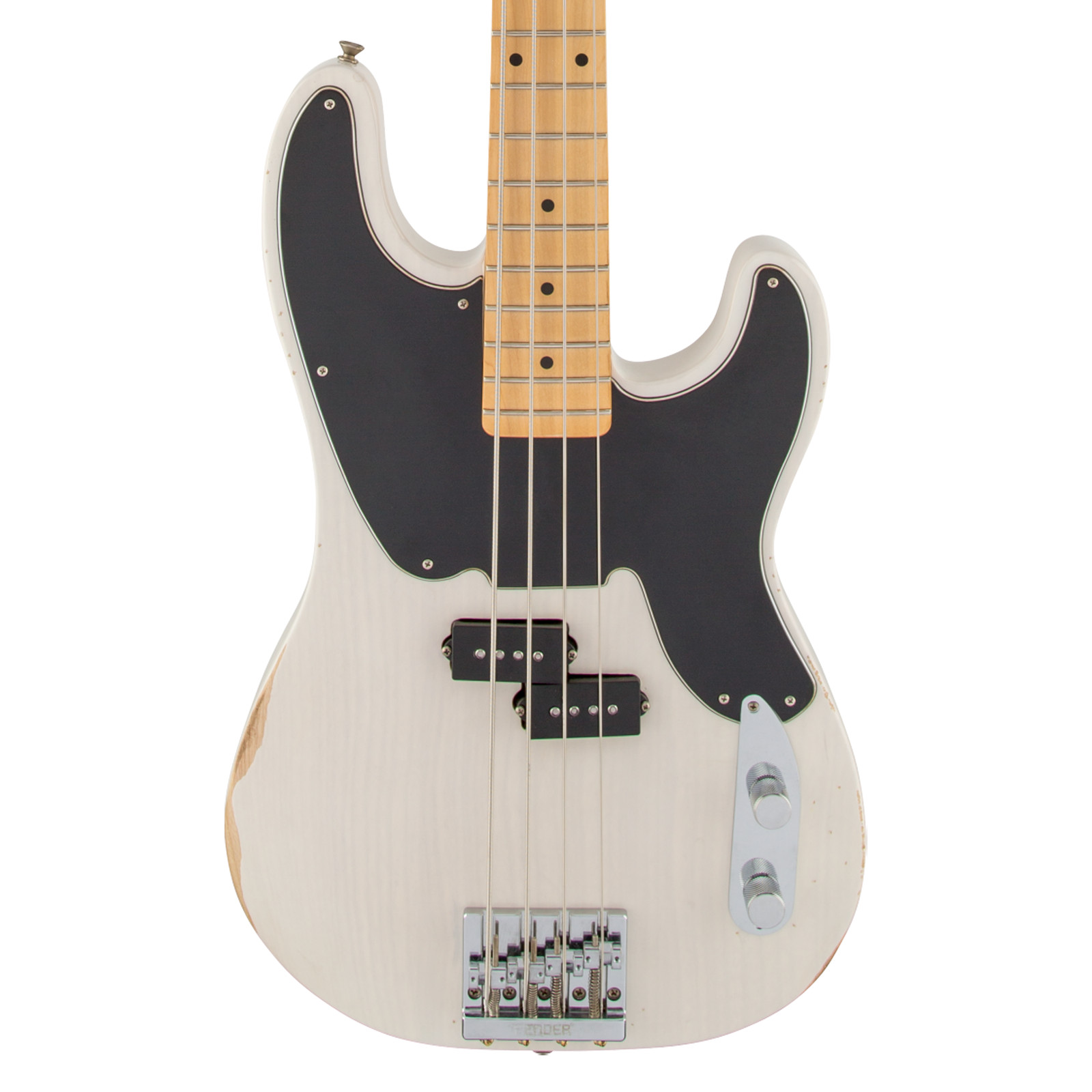 Used Fender Mike Dirnt Road Worn Precision Bass – White Blonde w/ Maple FB