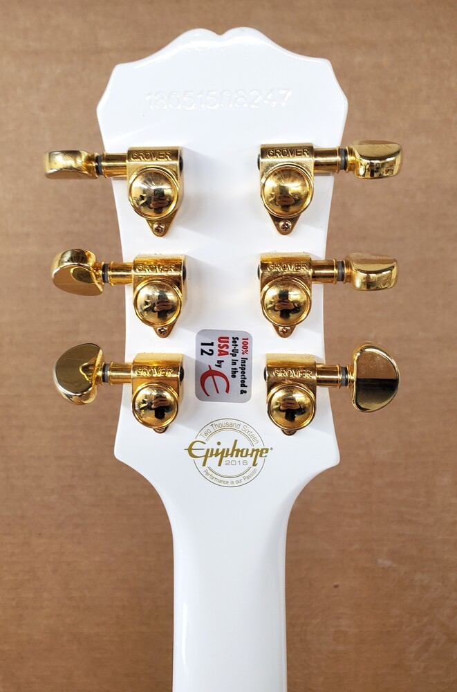 Epiphone Les Paul Custom Pro Electric Guitar w/ Gig Bag – Alpine White