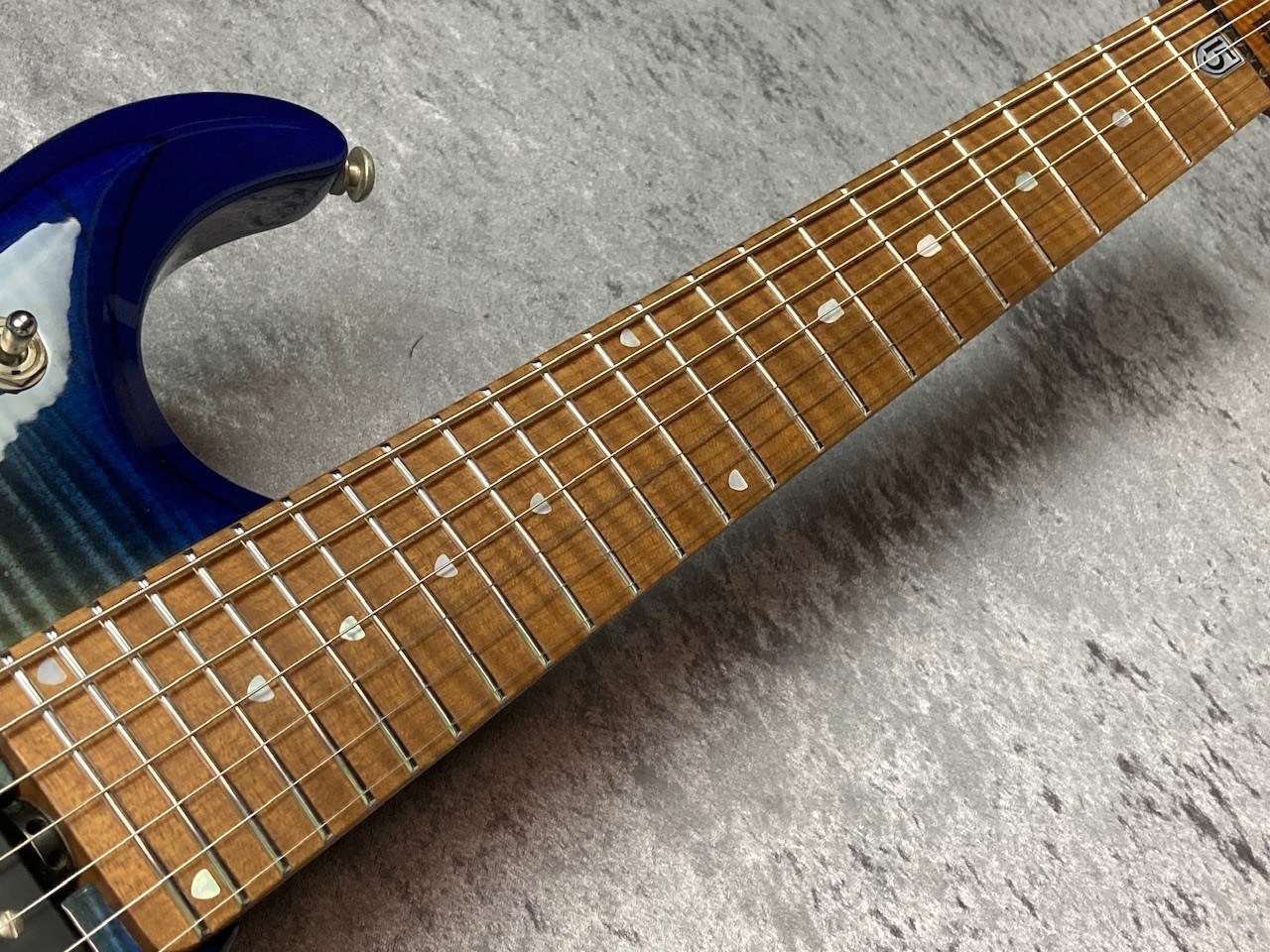 MUSIC MAN JP15 7 Strings Flame Cerulean Paradise with Case 2020 Electric Guitar