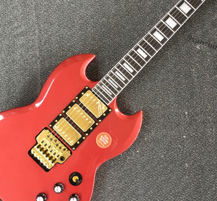 SG Electric Guitar Rounded fret Edge Solid Mahogany Body&Neck FR Bridge in stock