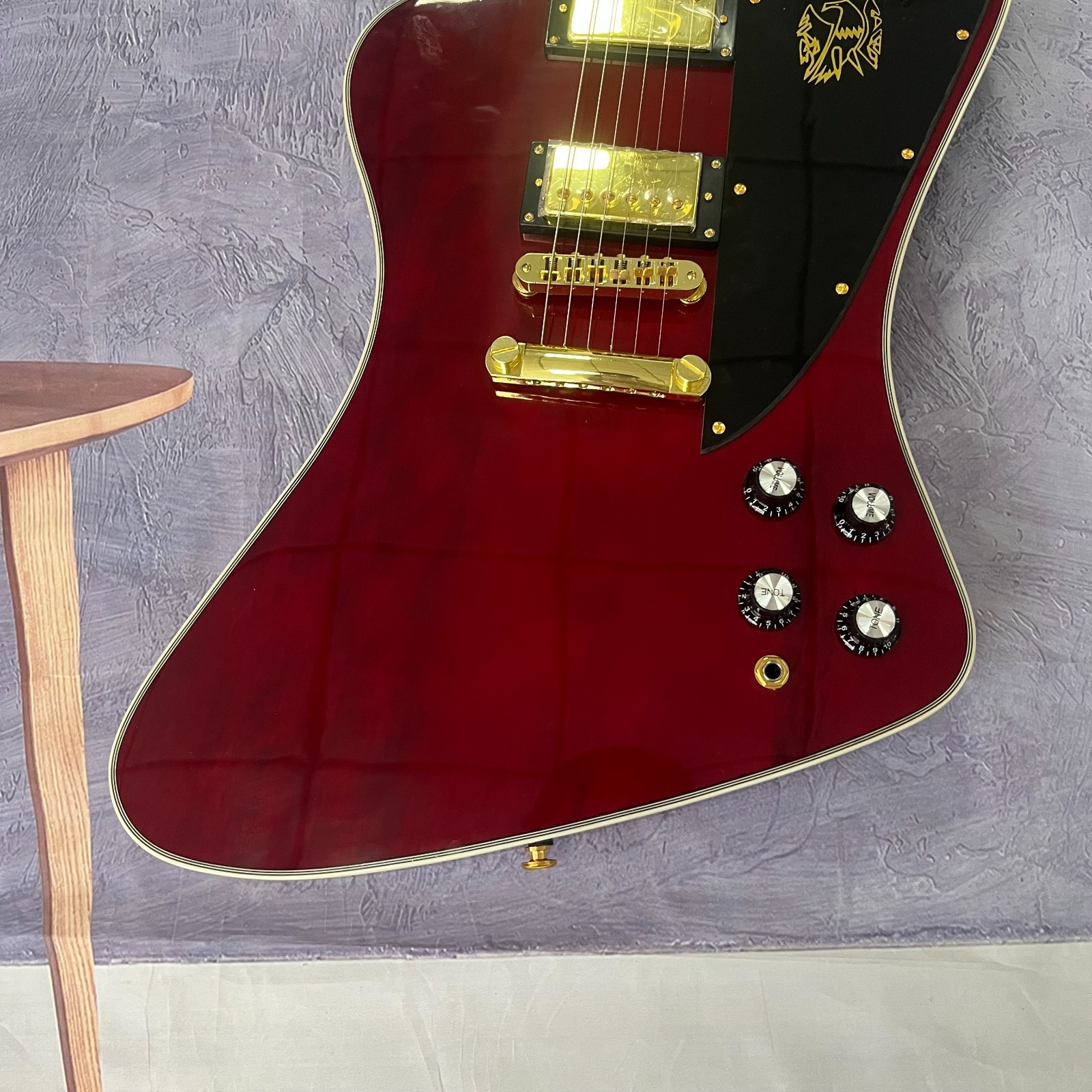 Custom Firebird Style Electric Guitar Rosewood Fingerboard Gold Hardware