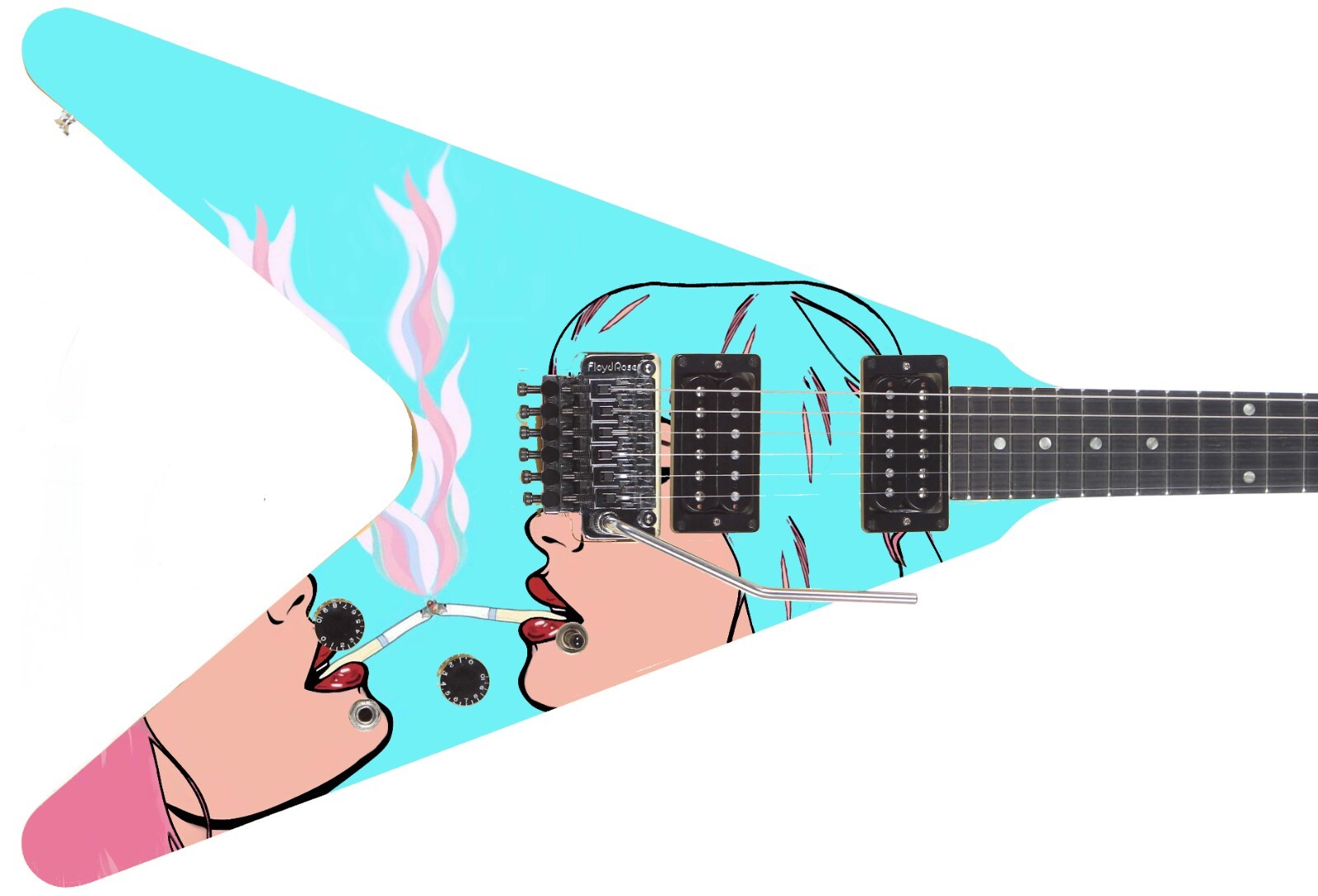 Guitar Skin Wrap Axe Re-Skin Pop Rock Backstage Bella Groupie Girl – 1214
