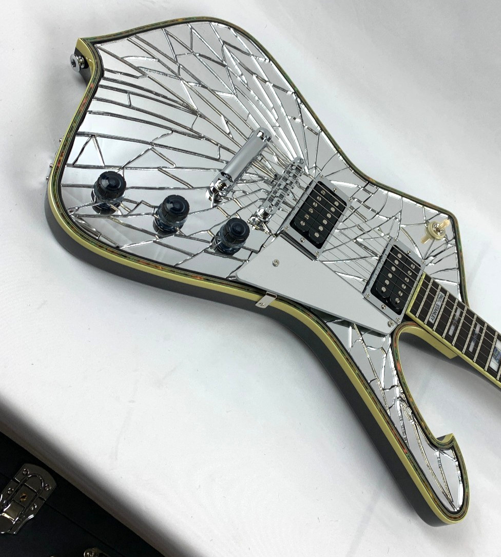 Ibanez PS1CM Paul Stanley Iceman Acrylic Cracked Mirror CM NEW + Case IN STOCK
