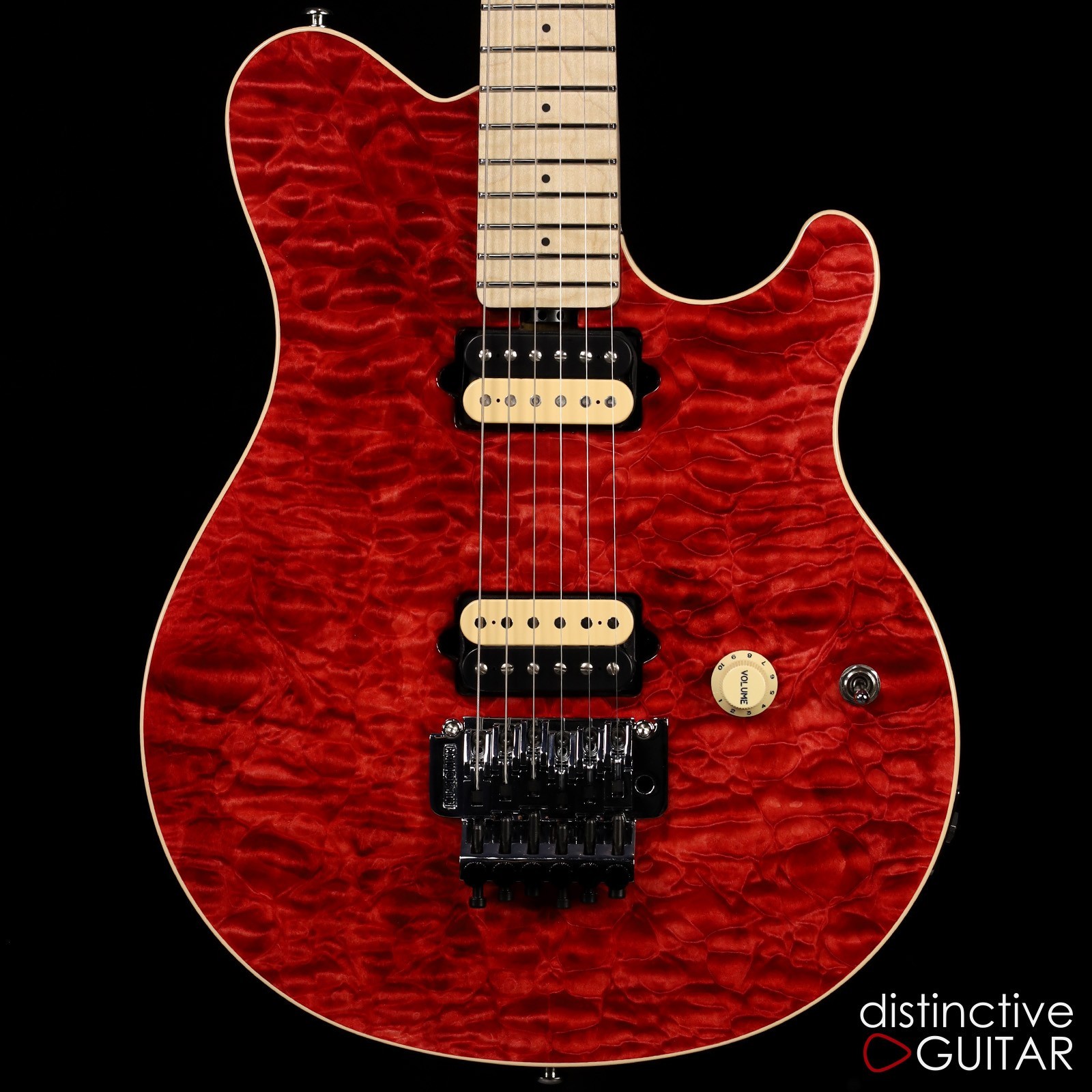 ERNIE BALL MUSIC MAN AXIS 30TH ANNIVERSARY – TRANSLUCENT RED QUILT