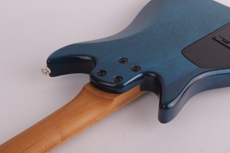 Headless electric guitar travel built in effect drum silent portable