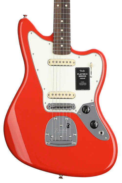 Fender Player II Jaguar Electric Guitar – Coral Red