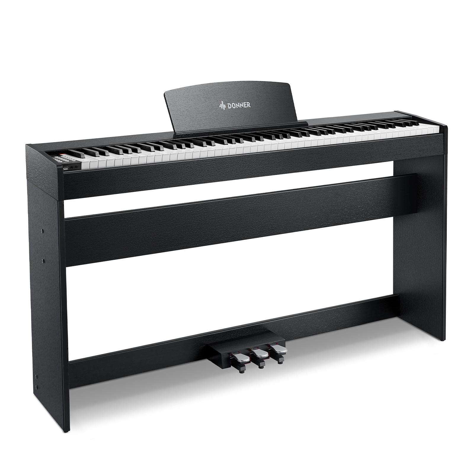 Donner 88 Key Weighted Digital Piano DDP-50 Lite Wooden Home Piano 1000 Sounds