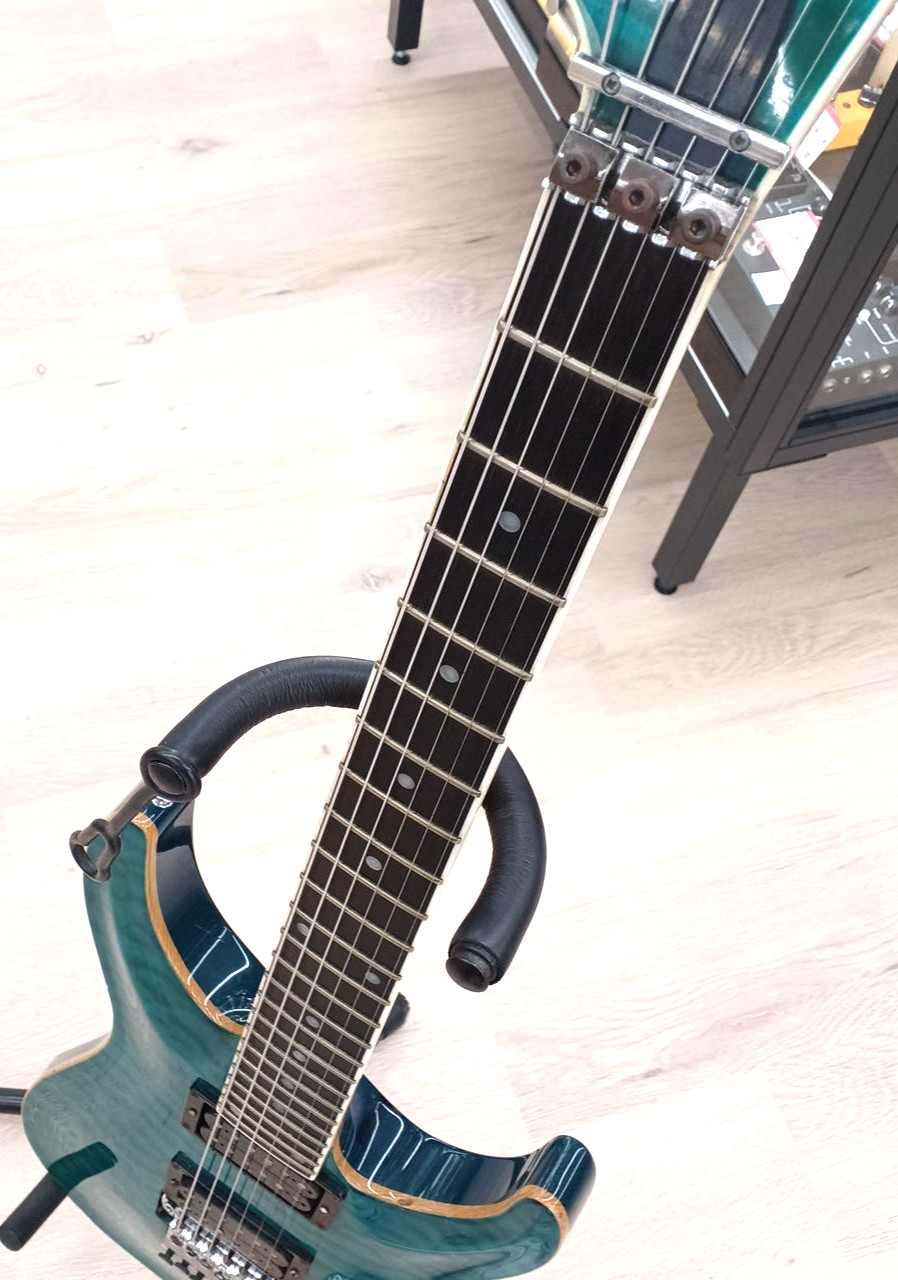 Edwards by ESP Horizon Guitar E-HR-135QM See Thru Blue Floyd Rose Seymour Duncan