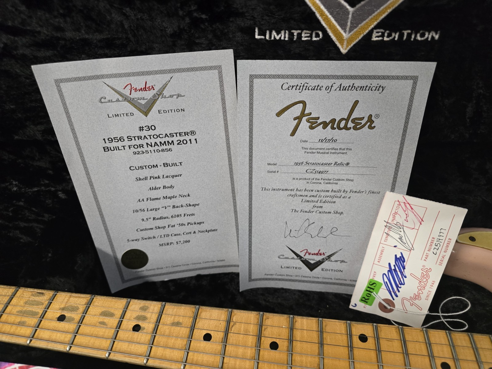2011 Fender Custom Shop NAMM Limited Edition 1956 Stratocaster w/ Case, CoA