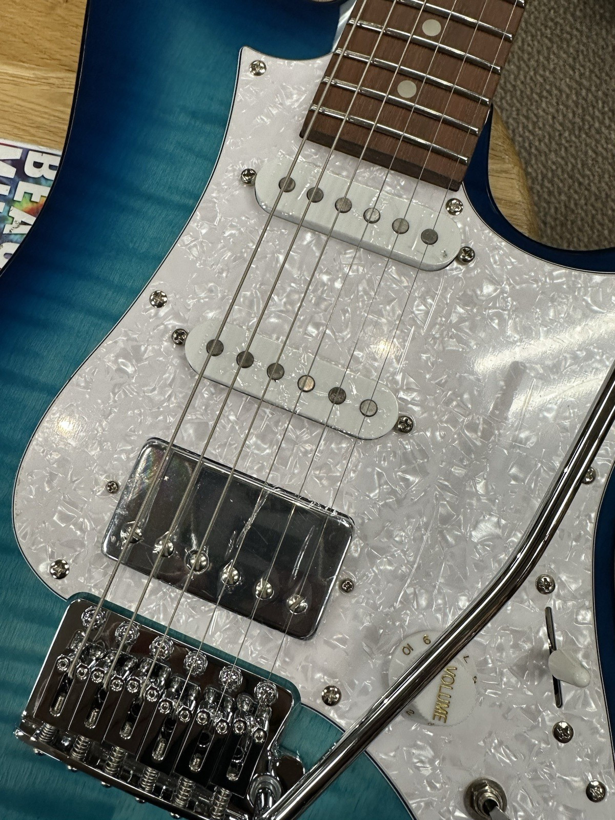 Ibanez Standard AZ22S1F Electric Guitar – Transparent Turquoise Burst