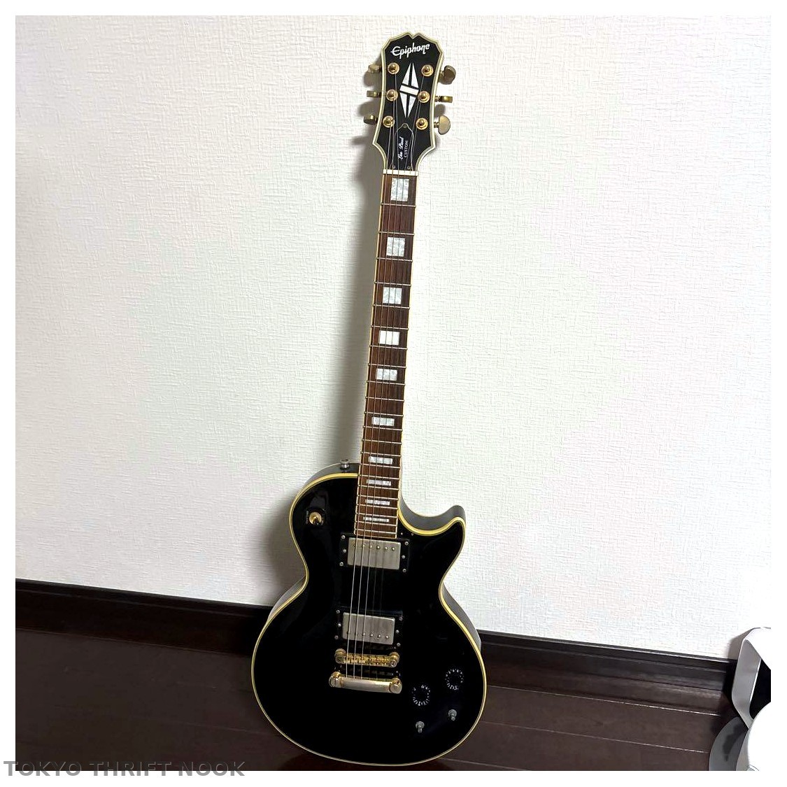 [Good] Epiphone Les Paul Custom Electric Guitar Black Humbucker Tested Working