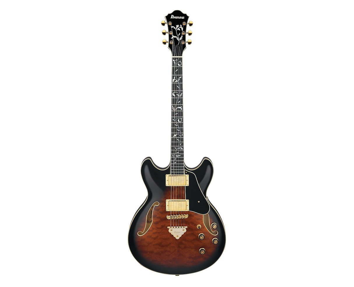 Ibanez AS93QMSPDBS AS Artcore Expressionist Semi-Hollow – Dark Brown Sunburst