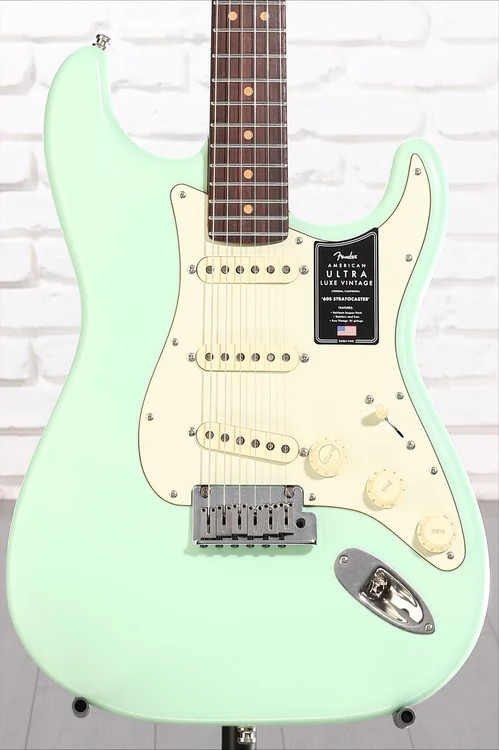 Fender American Ultra Luxe Vintage ’60s Stratocaster Electric Guitar – Surf