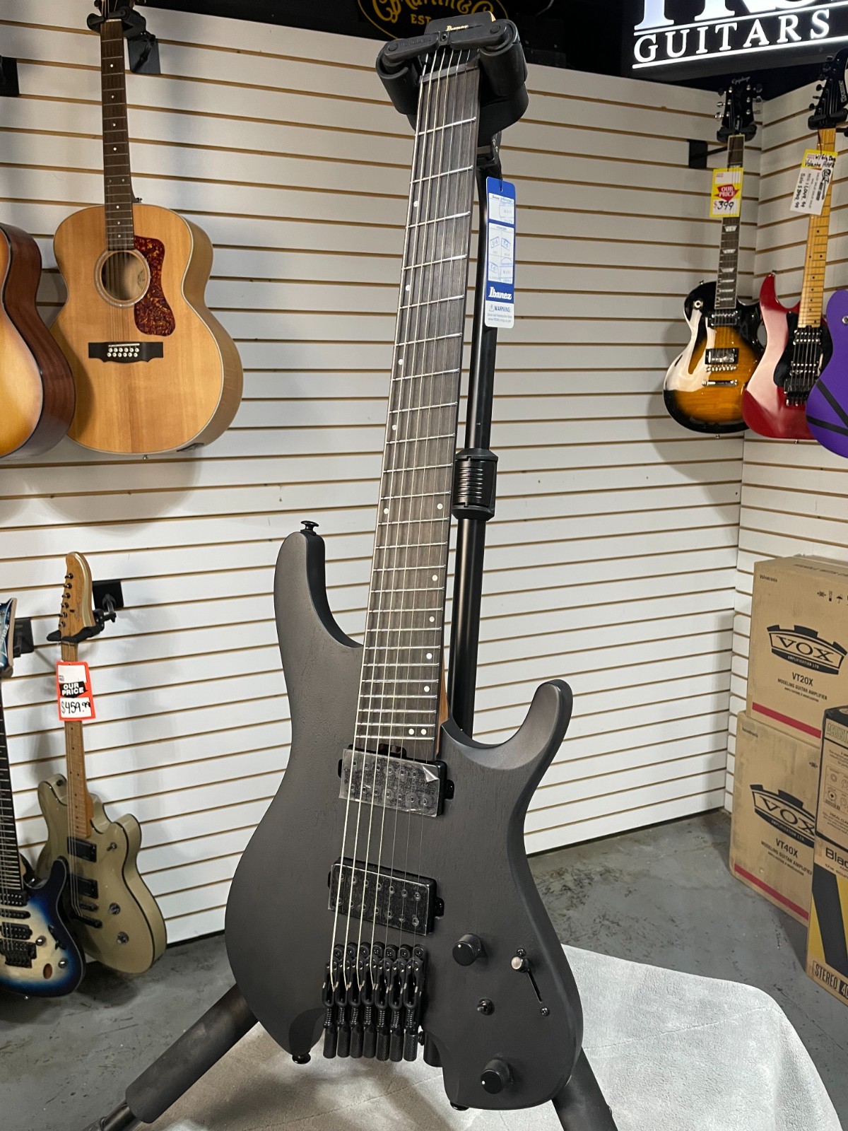 Ibanez QX527PB 7-string Electric Guitar -Weathered Black + Free Plek+Setup #938
