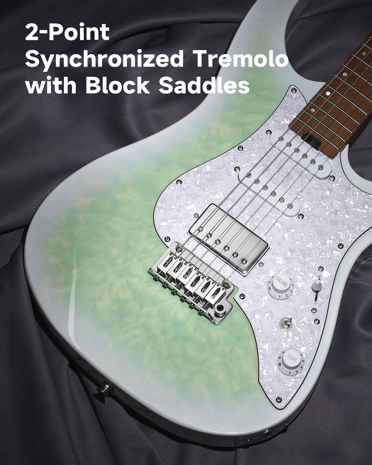 Donner Turquoise Burst Guitar For Modern Fusion Jazz Infinite Improvisation
