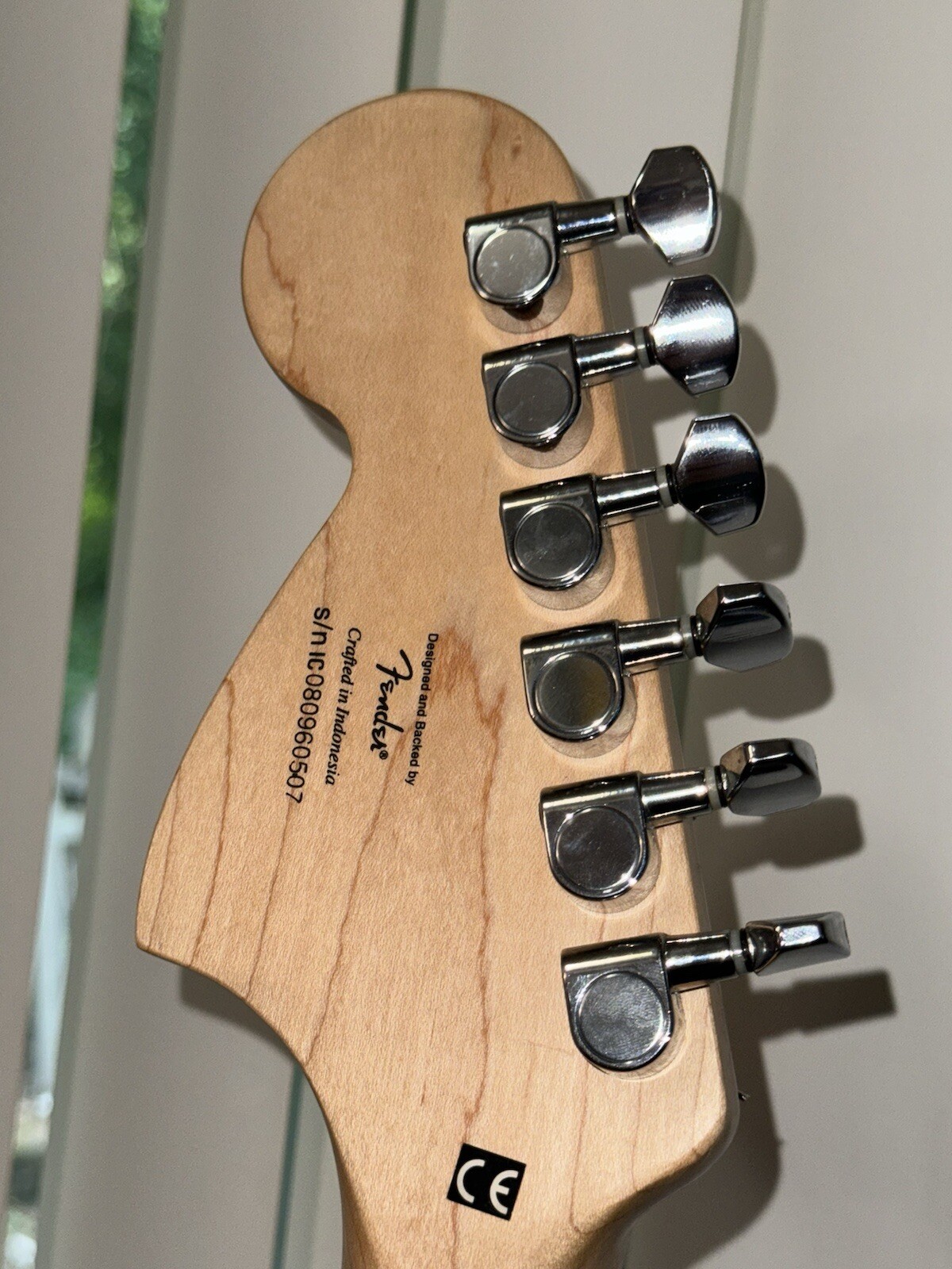 2008 Squier Strat Standard In Galaxy Black. Fresh Set Up With New Strings