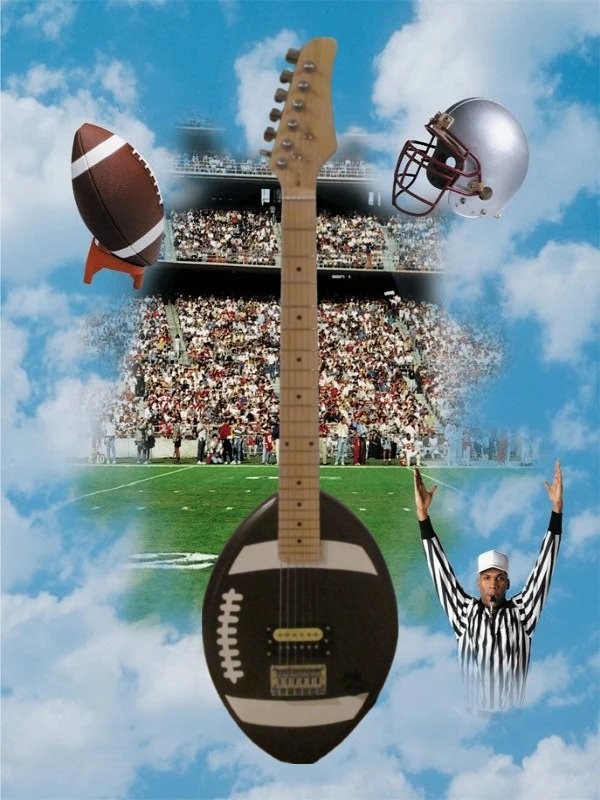 Football Theme Collegiate, NFL Electric Guitar – You Choose the Logo