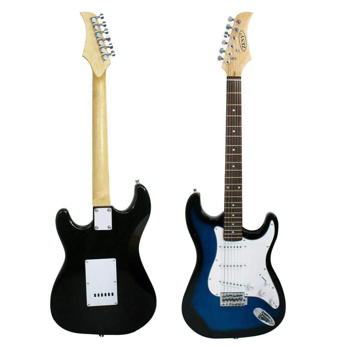 Full Size Electric Blue Guitar with Amp, Case and Accessories Pack For Beginner