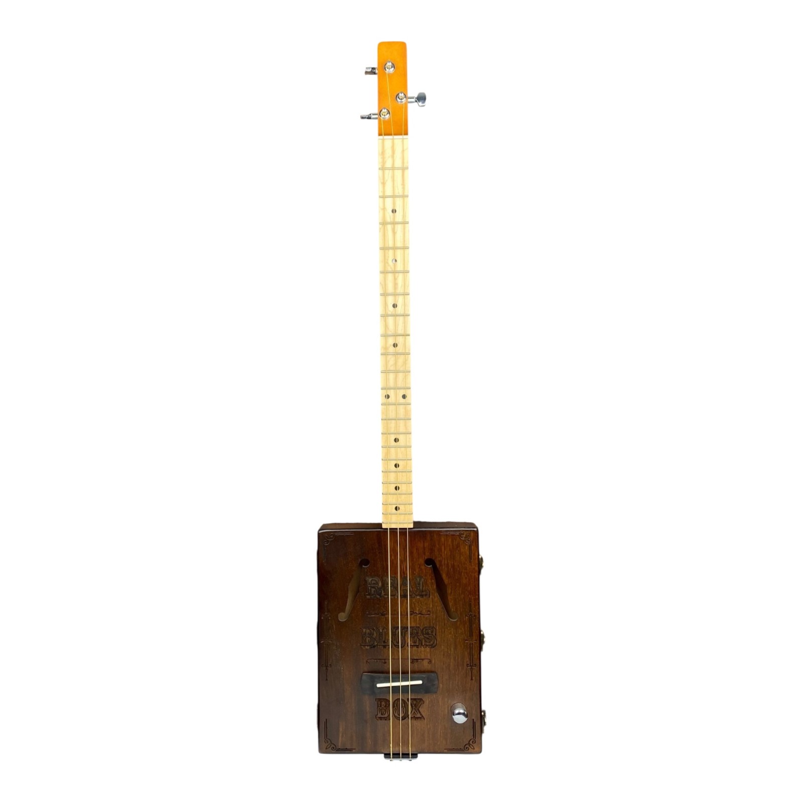 Haze DIY kits Mahogany Cigar Box Guitar – Natural X1 + 2 Slides