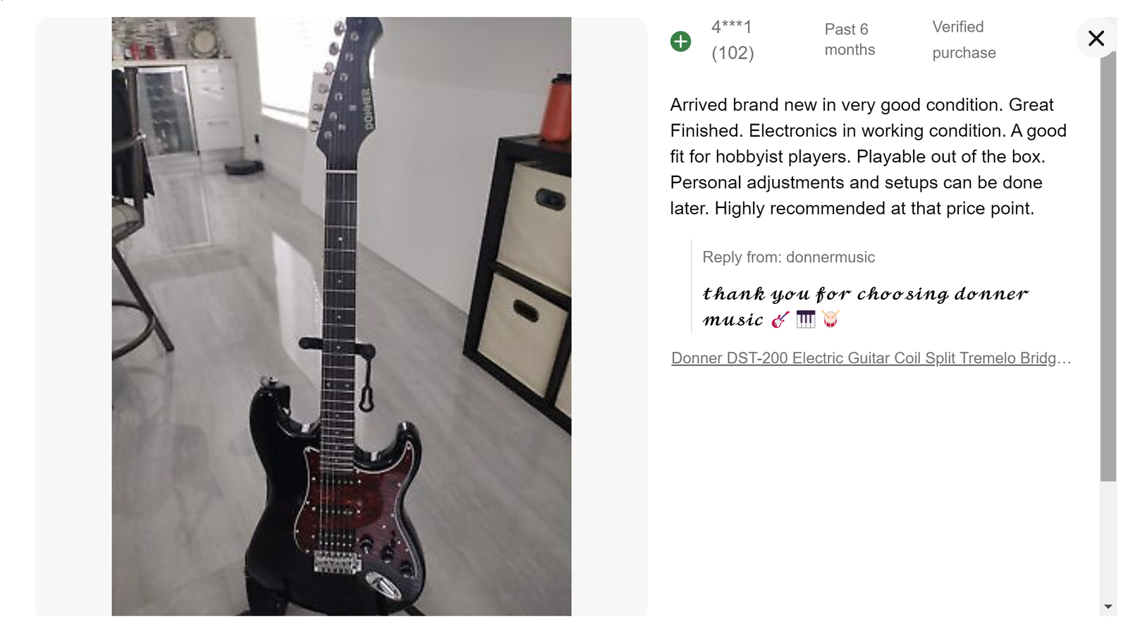 🎸 Donner DST-200 Electric Guitar With Gig Bag HSS Pickups Coil Spilt Solid Body